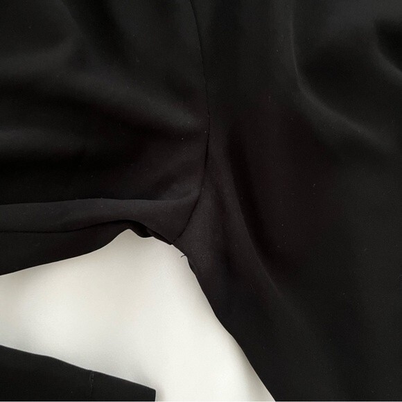 LOFT Box Pleat Front 3/4 Sleeve Blouse in Black, Size XS - Picture 4 of 6